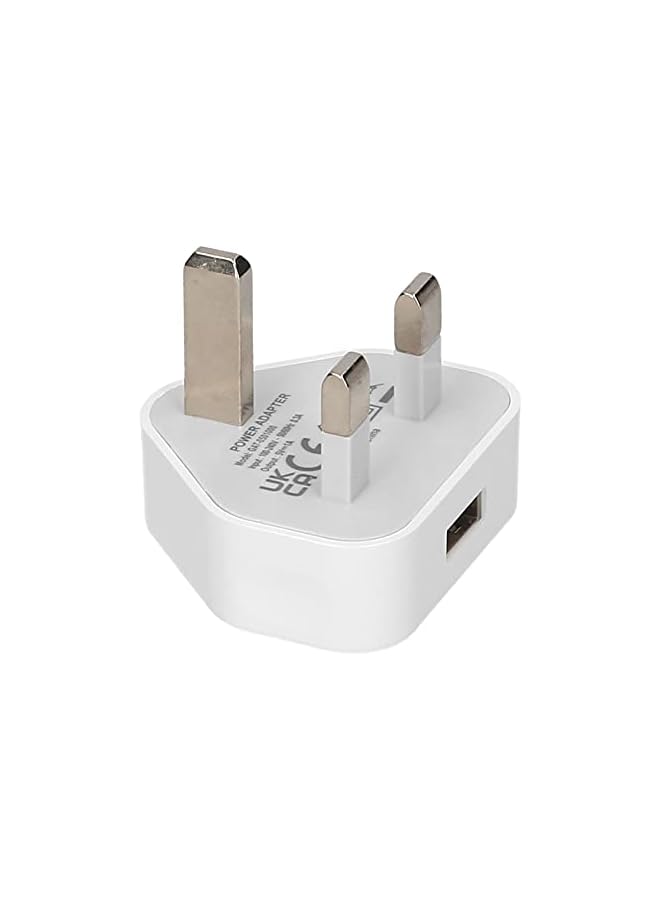 promass 5V 1A USB 100-240V Input DC Charging Multifunction Power Adapter for Electronic Devices (UK Plug, White) - Image 2