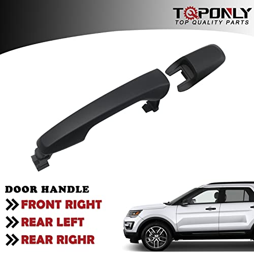 TQPONLY Exterior Door Handle Compatible with 2011-2017 Ford Explorer Edge Left or Right Side (Black) Replaces BT4Z78218B08BAPTM - Image 3