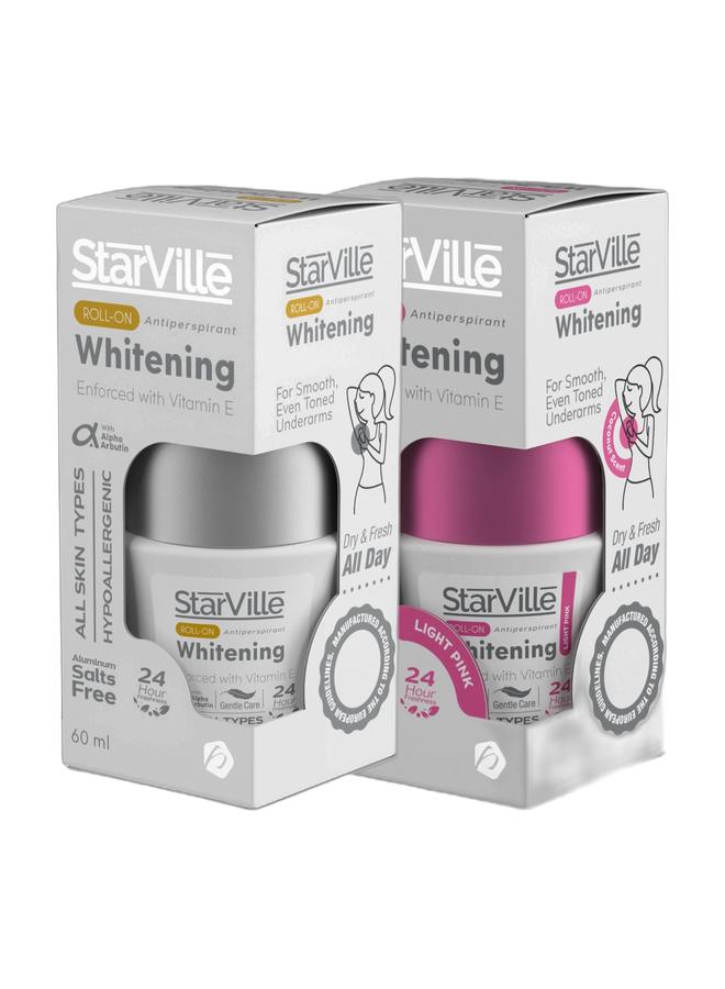 starville Roll on whitening + Roll on light Pink (2x60) - Image 1