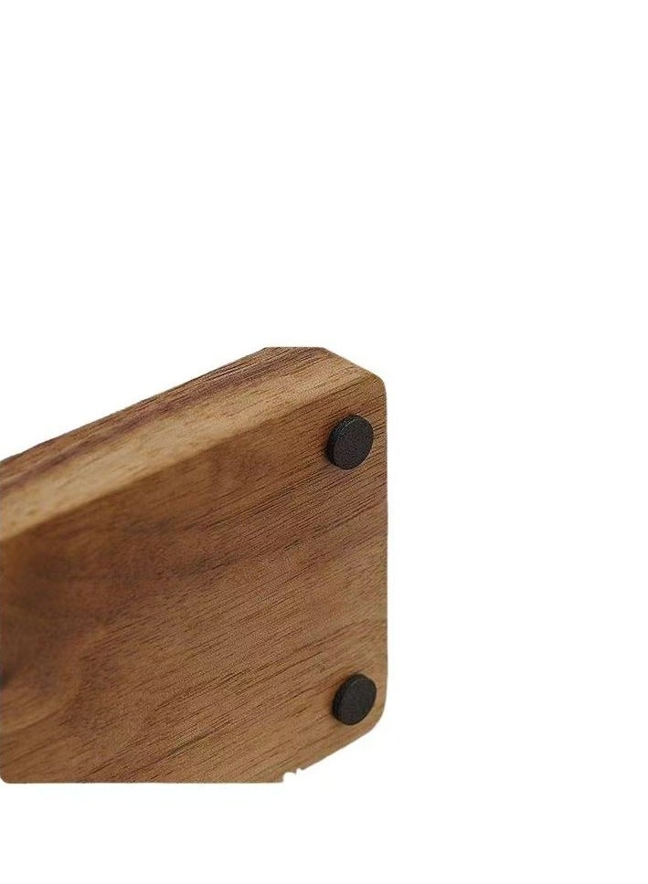 PAPERSAY Wooden Desk Organiser with Phone Stand, 9-Slot Pen Holder, Walnut Wood, 20 x 8 x 8 cm - Image 4