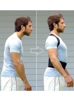 Polish'D Thoracic Back Brace Posture Corrector, Magnetic Support for Neck Shoulder Upper and Lower Back Pain Relief, Perfect Posture Brace for Cervical Lumbar Spine, Fully Adjustable Belt (Black, Large)  - Image 4