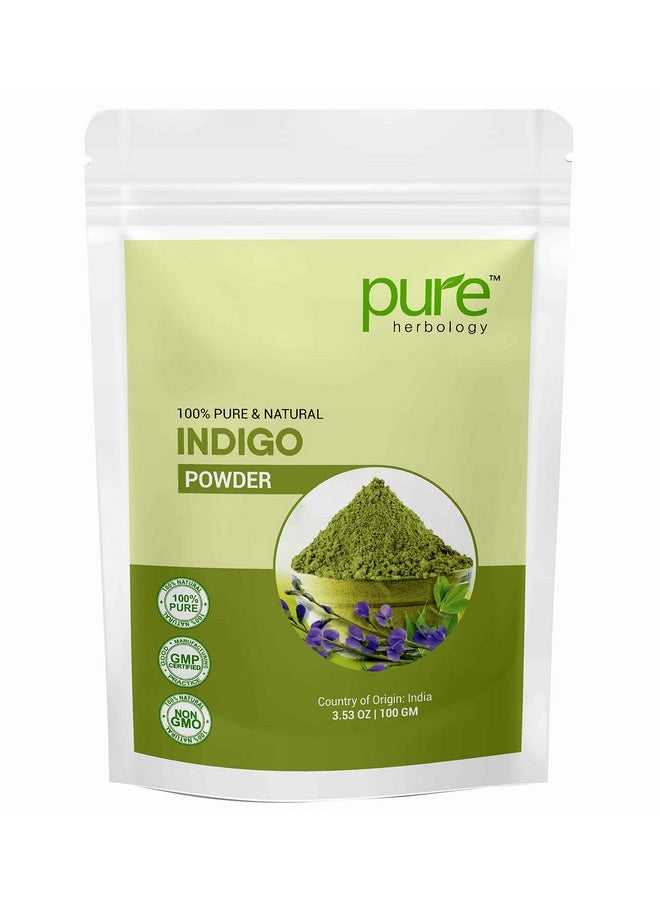 Pure Herbology - Natural Indian Indigo Powder For Hair Care, 100Gm - Image 1