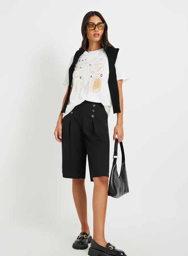تايك تو Take Two Graphic Print Regular Fit T-Shirt