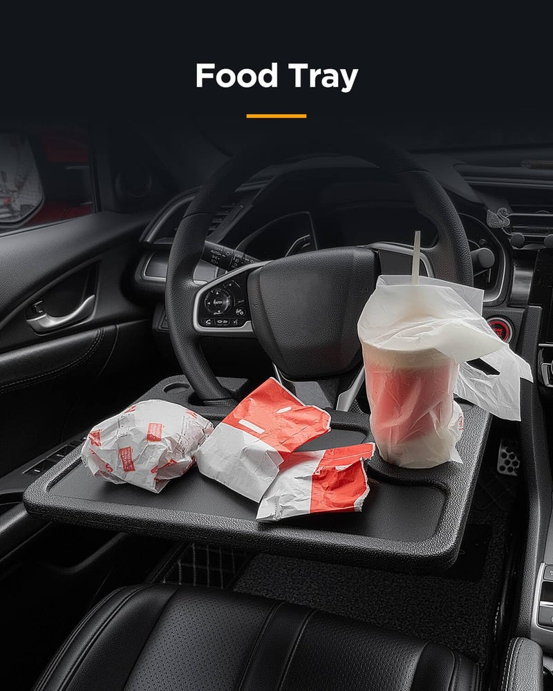 CarQiWireless 2 in 1 Automotive Car Steering Wheel Tray for Ford F150 F250 F350 Transit Ranger Bronco Explorer Fusion Mustang Truck Accessories 2004-2025,for Laptop, Tablet, iPad Or Notebook Car Travel Table - Image 4