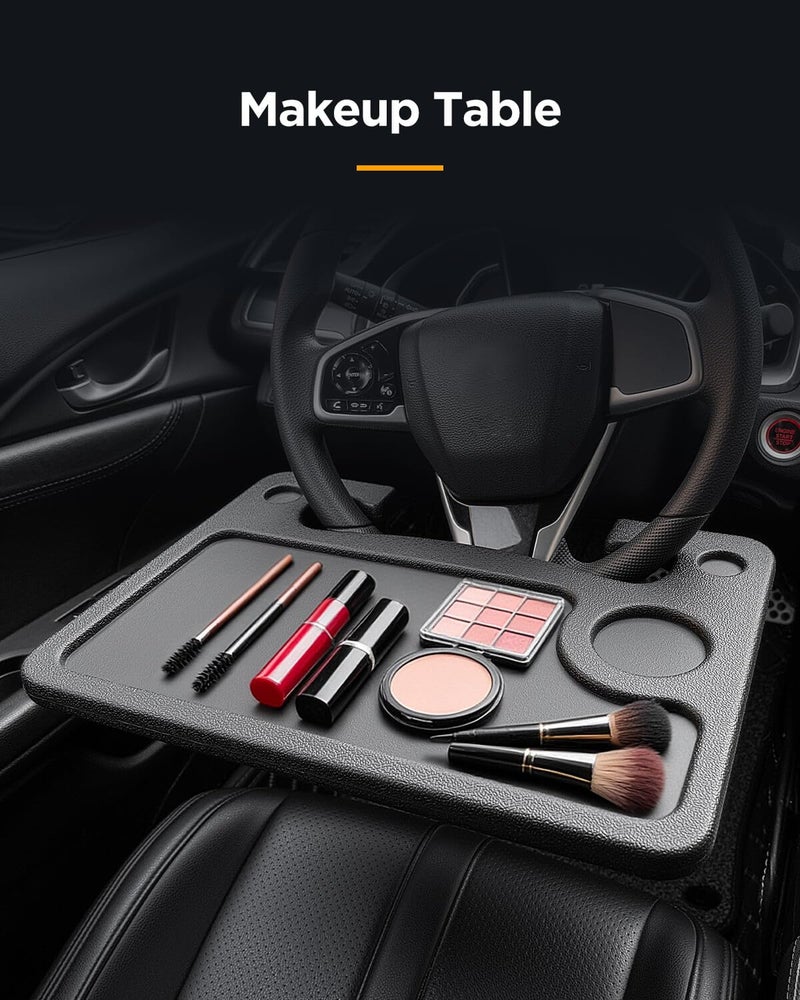 CarQiWireless 2 in 1 Automotive Car Steering Wheel Tray for Ford F150 F250 F350 Transit Ranger Bronco Explorer Fusion Mustang Truck Accessories 2004-2025,for Laptop, Tablet, iPad Or Notebook Car Travel Table - Image 5