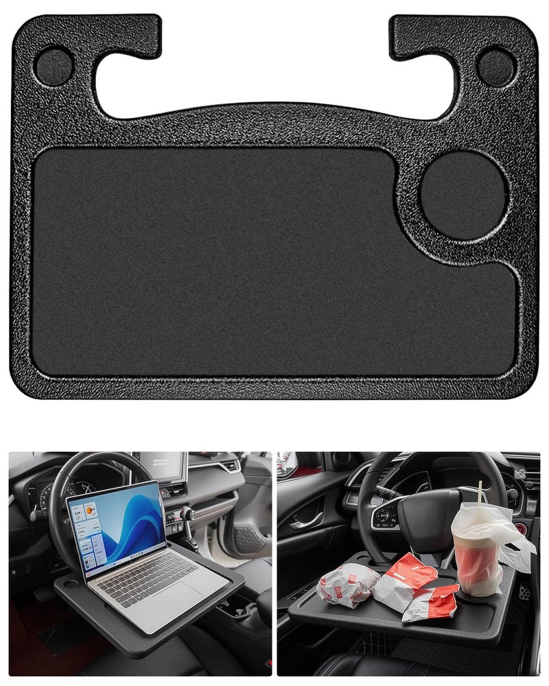 CarQiWireless 2 in 1 Automotive Car Steering Wheel Tray for Ford F150 F250 F350 Transit Ranger Bronco Explorer Fusion Mustang Truck Accessories 2004-2025,for Laptop, Tablet, iPad Or Notebook Car Travel Table - Image 2