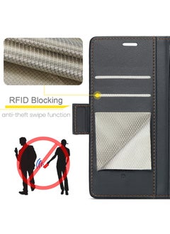 CaseMe Phone Case Luxury PU Leather Design Anti Fingerprint 023 Flip Cover Card Slot Holder Cover For Samsung Galaxy A16  (Black)  - Image 3