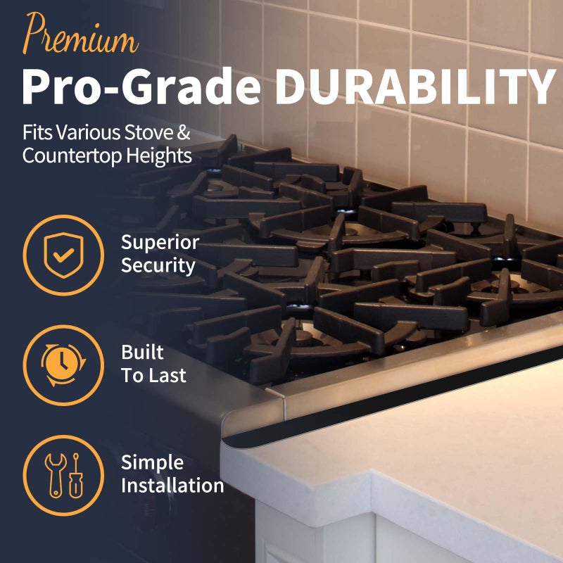 ALMCALS Upgrade 316 Stainless Steel Stove Gap Covers, 2 Pack Stove Gap Filler ALMCALS Stove Gap Guards Range Trim Kit Heat Resistant Oven Gap Filler Between Stovetop and Counter - Image 5