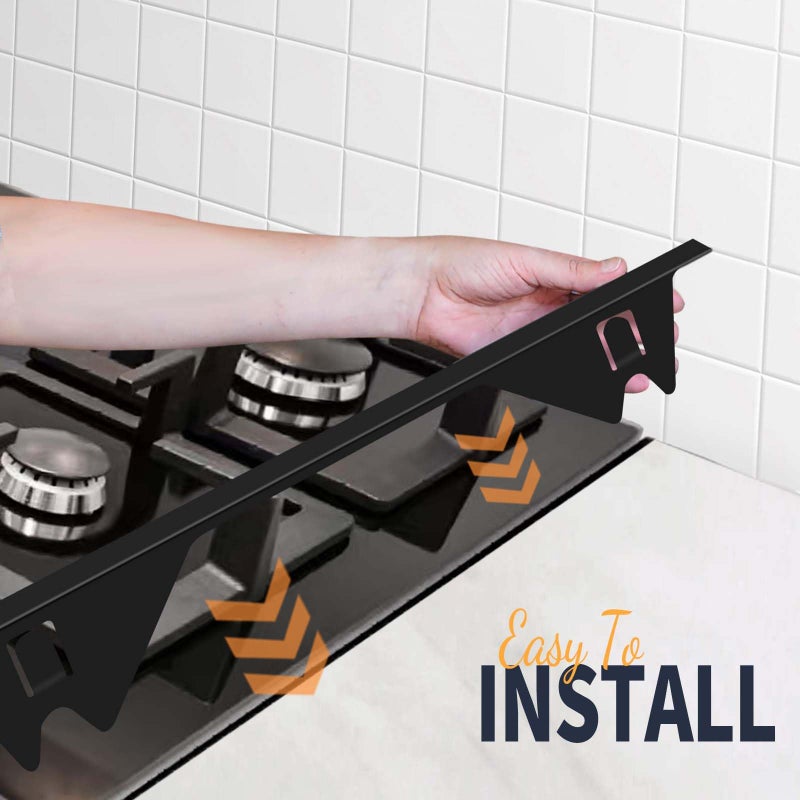 ALMCALS Upgrade 316 Stainless Steel Stove Gap Covers, 2 Pack Stove Gap Filler ALMCALS Stove Gap Guards Range Trim Kit Heat Resistant Oven Gap Filler Between Stovetop and Counter - Image 4