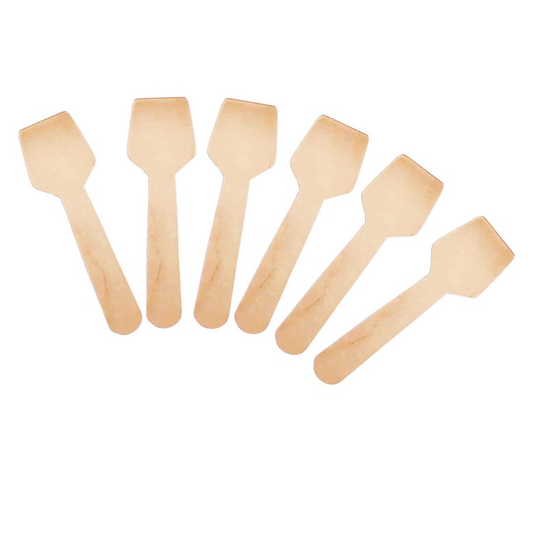 MYYZMY Mini Wooden Spoons 4inch 200pcs Disposable Wooden Ice Cream Dessert Spoons Biodegradable Compostable Birchwood - Image 5