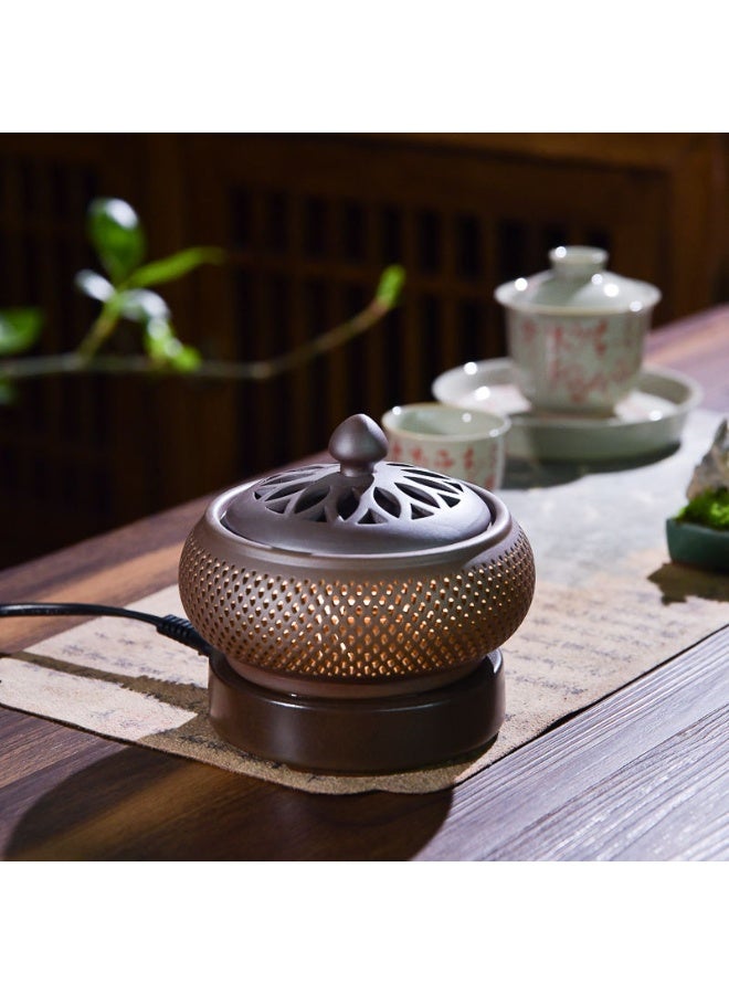 Y&D Electric Ceramic Incense Burner - Safe Easy-to-Use Aroma Diffuser | Fresh Air, Home Decor & Cozy Vibe - Image 1