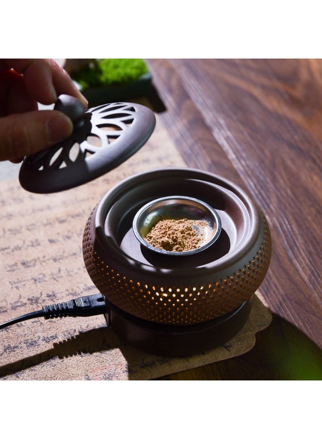 Y&D Electric Ceramic Incense Burner - Safe Easy-to-Use Aroma Diffuser | Fresh Air, Home Decor & Cozy Vibe - Image 2