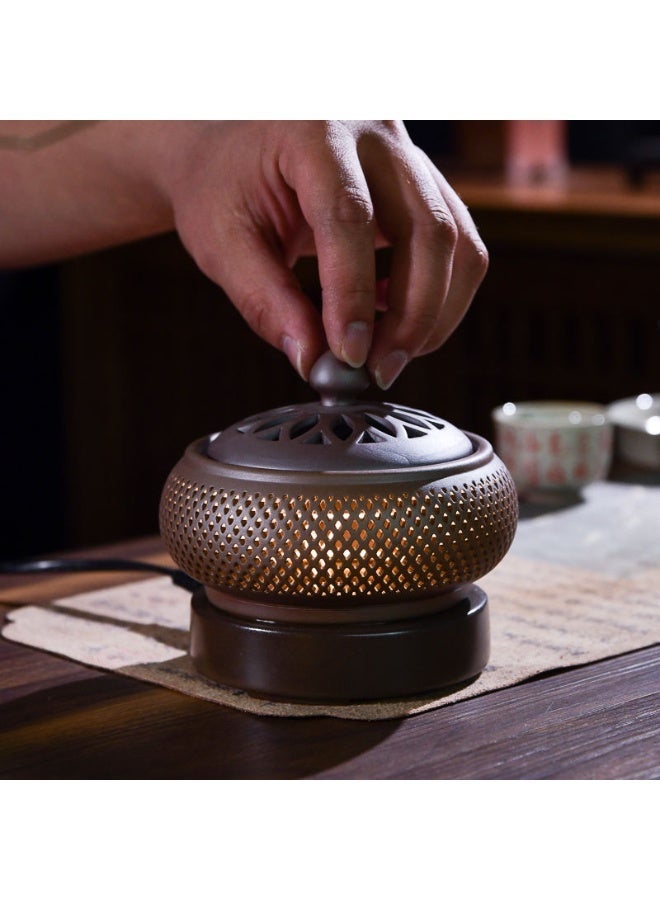 Y&D Electric Ceramic Incense Burner - Safe Easy-to-Use Aroma Diffuser | Fresh Air, Home Decor & Cozy Vibe - Image 4