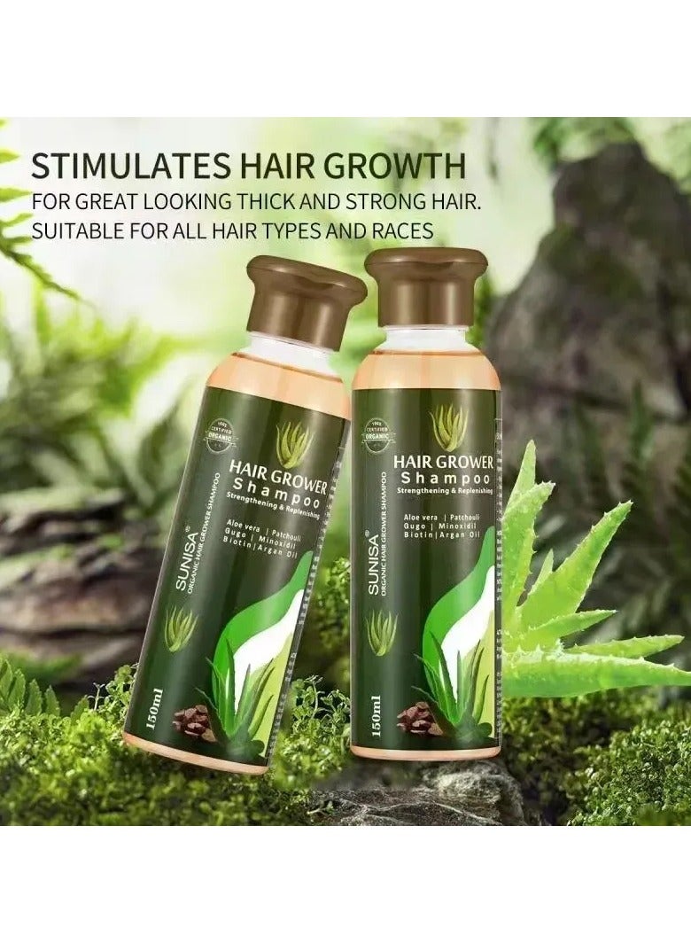 SUNISA Extreme / Sunisa Aloe Vera Hair Grower Shampoo Anti Hair Loss essential Shampoo Hair Loss Thicken Hair Longer hair Hair Growth Volumize Protect Hair Repair Thinning Hair Split ends Breakage Hair Grower Revitalize Hair Grower Prestige Organic - Image 3