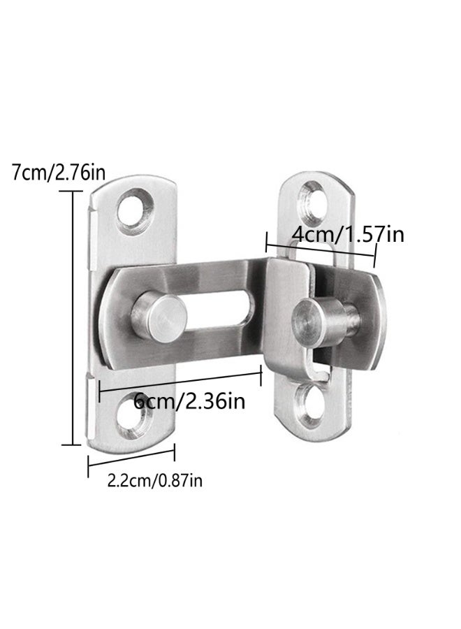2PCS 90 Degree Stainless Steel Right Angle Buckle Gate Latch,Flip Door Locks Bolts for Doors & Windows(4 inch) - Image 5