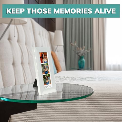 pbf PHOTO BOOTH FRAMES 2x6 Photo Frame | Premium Designer Photobooth Frame with Stand (White) - Image 3