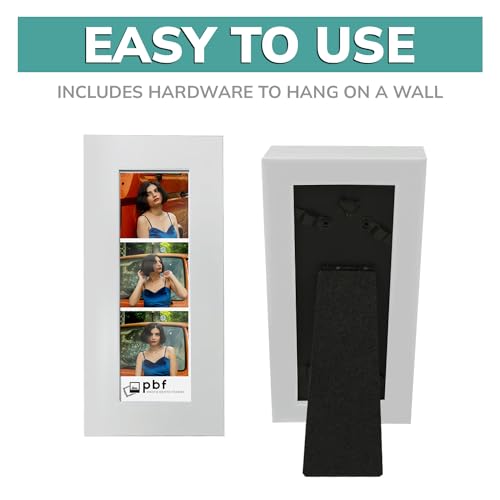 pbf PHOTO BOOTH FRAMES 2x6 Photo Frame | Premium Designer Photobooth Frame with Stand (White) - Image 5