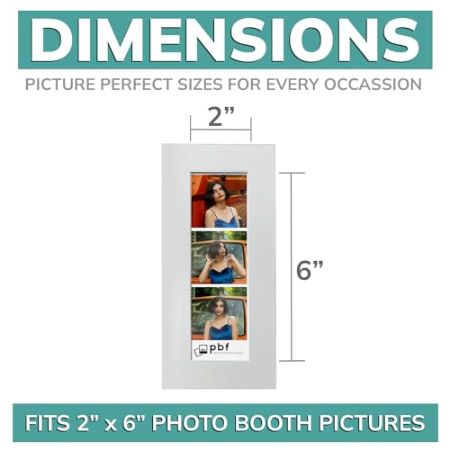 pbf PHOTO BOOTH FRAMES 2x6 Photo Frame | Premium Designer Photobooth Frame with Stand (White) - Image 2