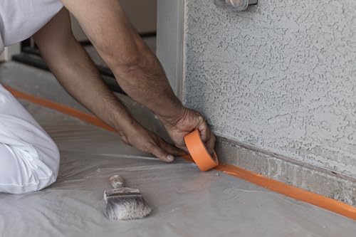 FrogTape ProGrade Orange Painters Tape, 1.5 Inch Wide (1.41 In. x 60 Yds), High Adhesion, Paint Tape for Indoor & Outdoor Applications, Orange, 4 Rolls (242808) - Image 3