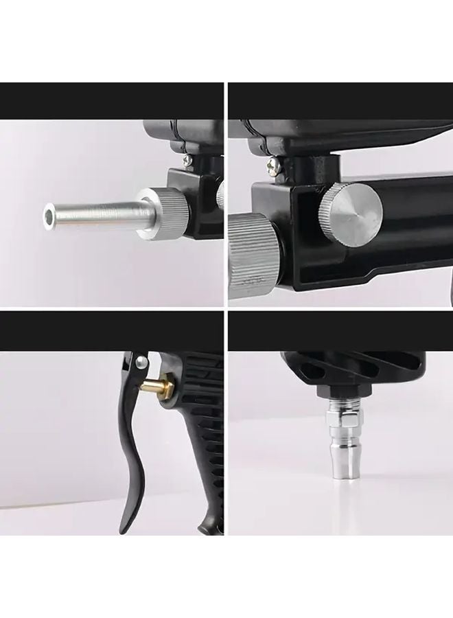 Blue Portable Sandblasting Gun 90psi Adjustable Gravity Pneumatic Blaster 600cc Capacity For Metal Rust Removal Surface Polishing - Image 5