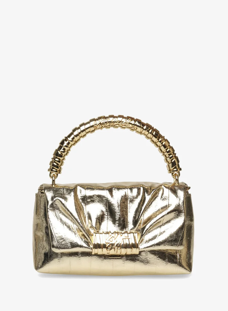 Baprile Women's Gold Satchel Bag