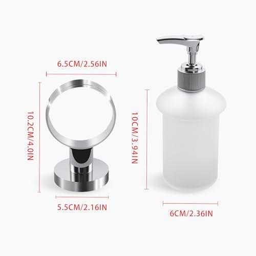 SWETON Bathroom Lavatory Soap Lotion Dispenser Pump Wall Mount with SUS304 Stainless Steel Holder - Image 3