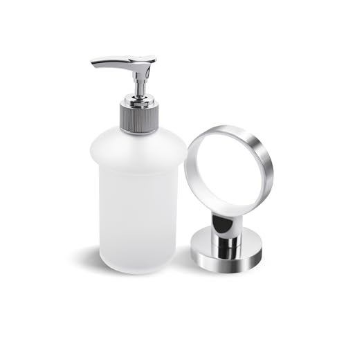 SWETON Bathroom Lavatory Soap Lotion Dispenser Pump Wall Mount with SUS304 Stainless Steel Holder - Image 1