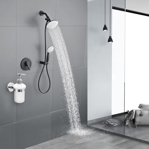SWETON Bathroom Lavatory Soap Lotion Dispenser Pump Wall Mount with SUS304 Stainless Steel Holder - Image 5