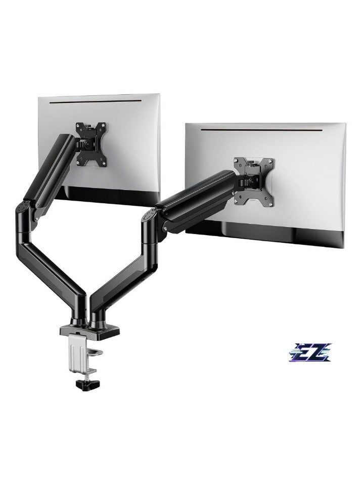 ELTRAZONE Dual Monitor Stand up to 32 inches – Adjustable Dual Monitor Mount, Sturdy Steel VESA Monitor Mount with Max Load of 22lbs per Arm, Compatible with VESA 75x75/100x100mm - Image 1