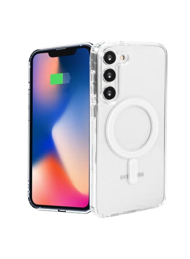 فيسوس جراب مغناطيسي شفاف لهاتف سامسونج جالاكسي اس 23 بلس ، ماج سيف سليم