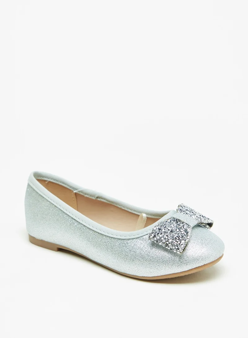 Flora Bella By Shoexpress Girls Bow Accent Slip On Round Toe Ballerina Shoes Ramadan Collection