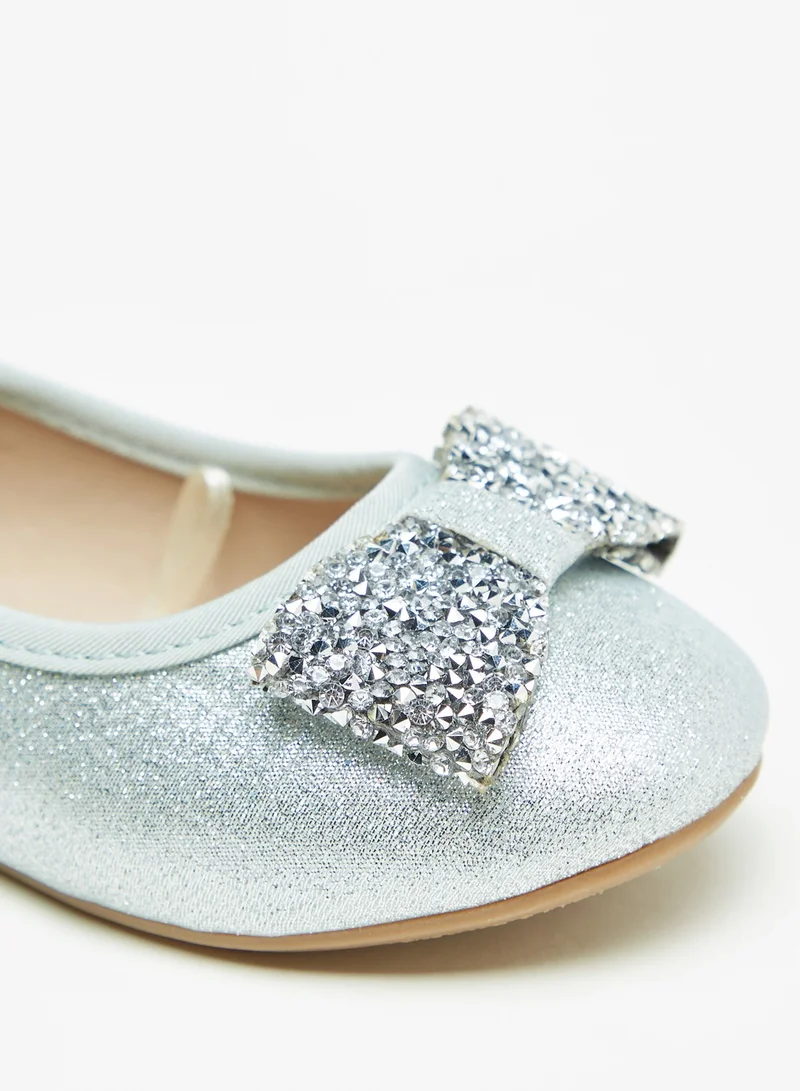 Flora Bella By Shoexpress Girls Bow Accent Slip On Round Toe Ballerina Shoes Ramadan Collection