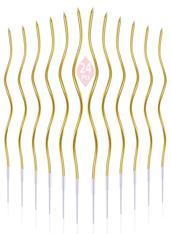 PHD CAKE 24-Count Gold Spiral Long Thin Metallic Birthday Candles, Cake Candles, Birthday Parties, Wedding Decorations, Party Candles - Image 4