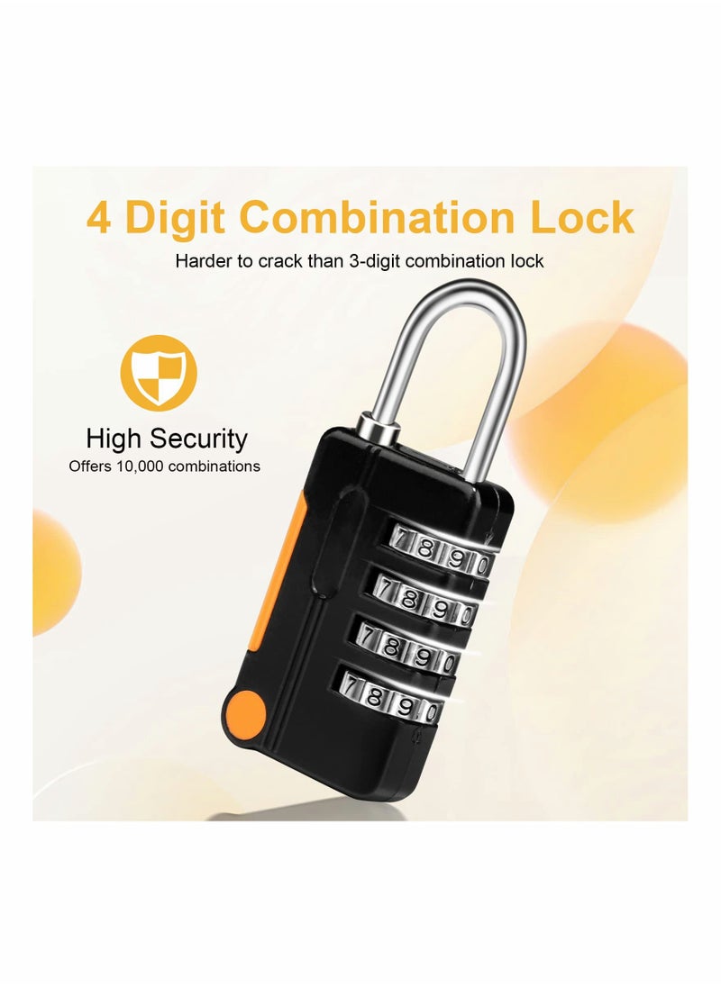 Generic - Combination Padlocks, Luggage Lock Suitcase Locks, 2 Pack Small Waterproof Padlocks, 4 Digit Code Security Locks for School Gym Locker, Gate, Shed, Tool Boxes, Fences - Image 1