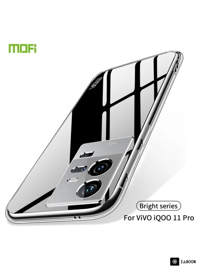 Green Tiger - For vivo iQOO 11 Pro MOFI Ming Series Ultra-thin TPU Phone Case(Transparent) - Image 1