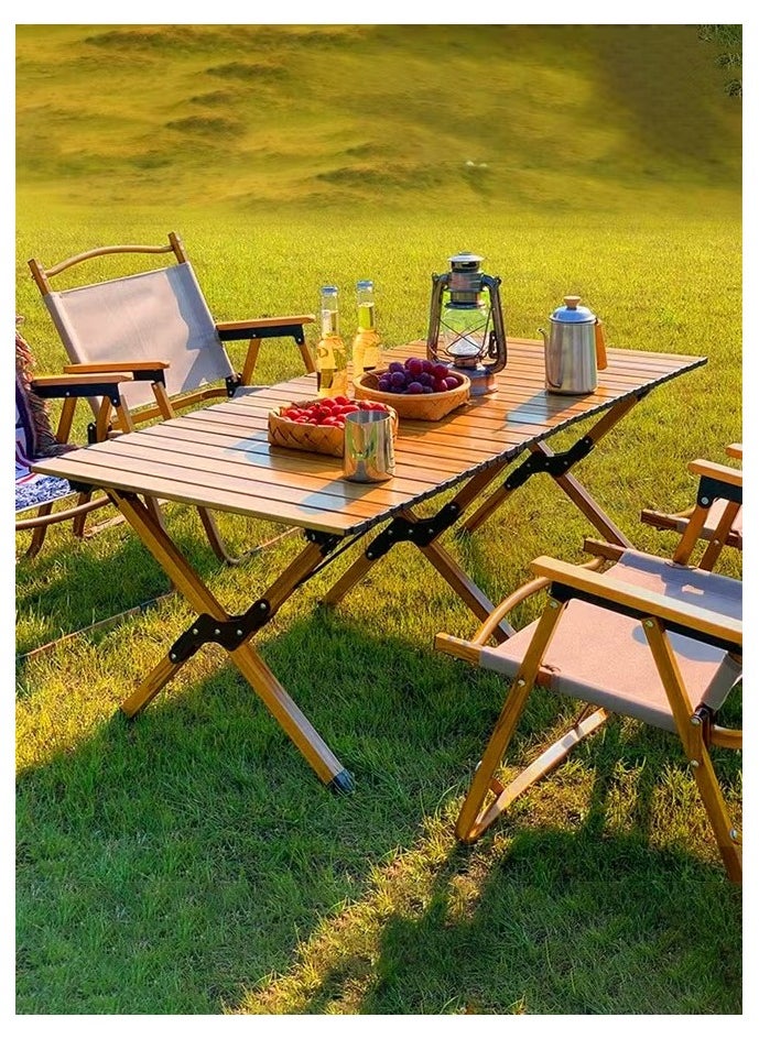 Portable and foldable wooden picnic and camping table,Folding Picnic Table, Outdoor Camping Folding Table, 45.7"L x 24"W x 17.3"H