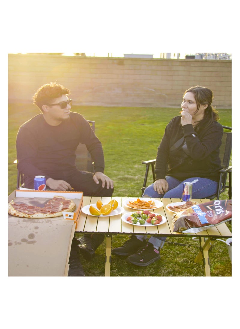 Portable and foldable wooden picnic and camping table,Folding Picnic Table, Outdoor Camping Folding Table, 45.7"L x 24"W x 17.3"H