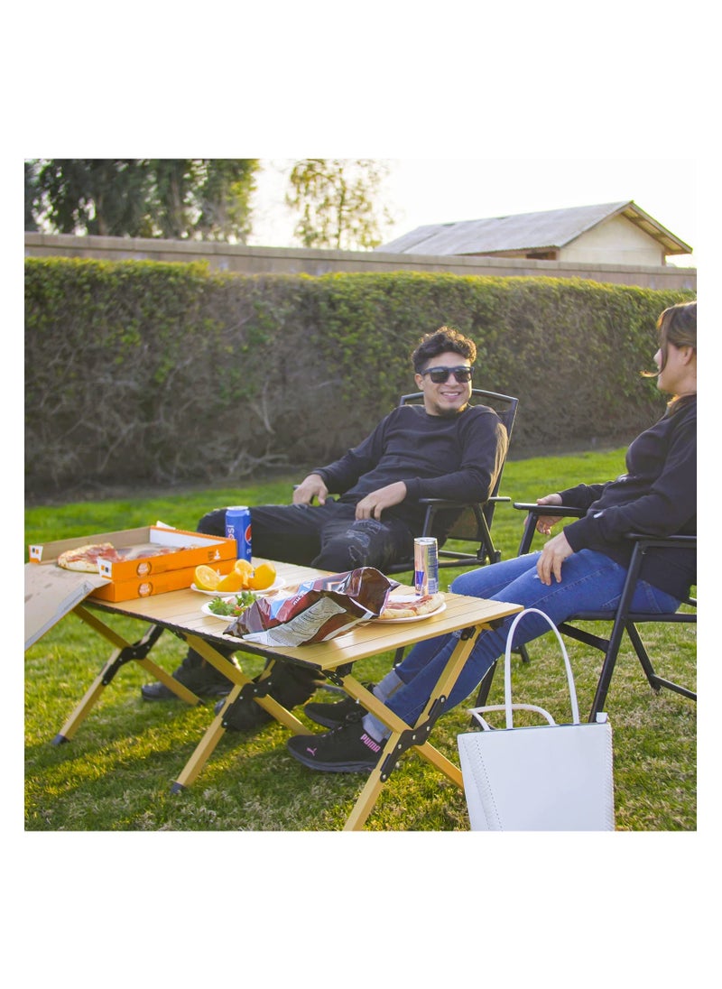 Portable and foldable wooden picnic and camping table,Folding Picnic Table, Outdoor Camping Folding Table, 45.7"L x 24"W x 17.3"H