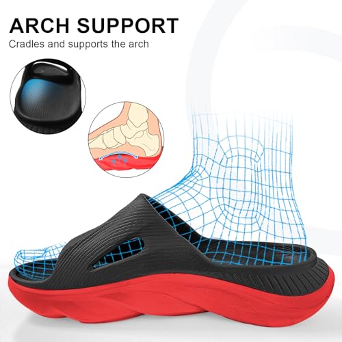 AnyuTech Recovery Slides for Men and Women - Orthopedic Sandals with Arch Support & Thick Cushion, Plantar Fasciitis Slippers, Lightweight Non-Slip Slides for Post-Workout Recovery - Image 3