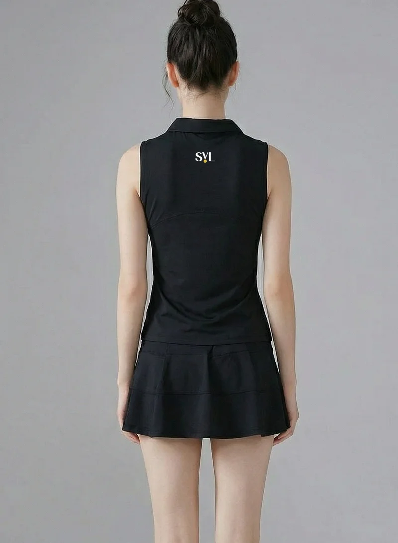 SVL  Padel & Tennis Skirt with Built-in Shorts and Pocket - Black - SVL for Women | Best Price UAE