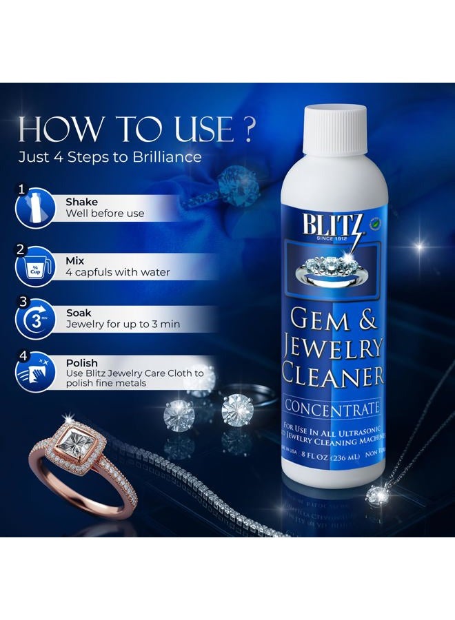 Blitz Gem & Jewelry Cleaner Concentrate (8 Oz) (1-Pack), 8 Fl Oz (Pack of 1) - Image 4