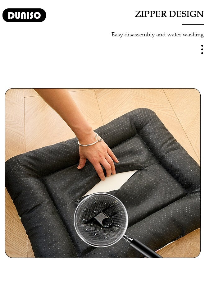 DUNISO Cooling Pet Beds Mats, Pet Cot, Puppy Beds Lounger with Removable Washable Cover and Non-Slip Bottom, Puppy Sleeping Mattress with Heavy Fillers Pad Cushion, Kennel Cot for Small, Medium and Big Dogs  - Image 4