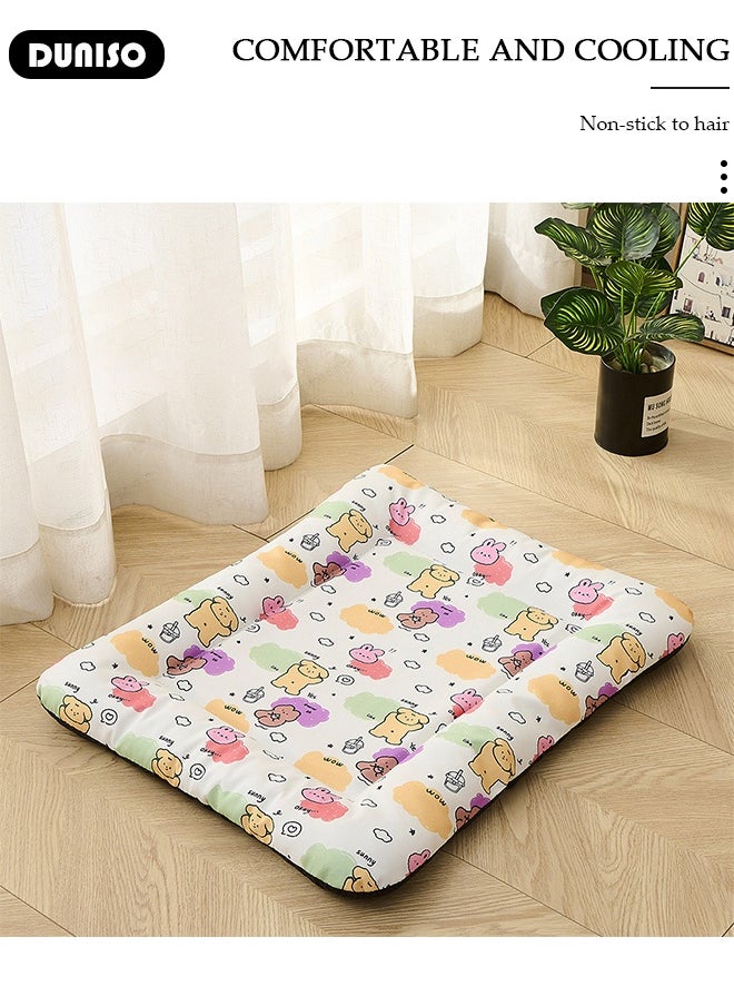 DUNISO Cooling Pet Beds Mats, Pet Cot, Puppy Beds Lounger with Removable Washable Cover and Non-Slip Bottom, Puppy Sleeping Mattress with Heavy Fillers Pad Cushion, Kennel Cot for Small, Medium and Big Dogs  - Image 2