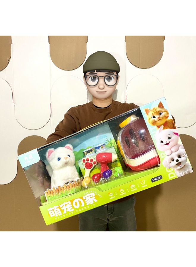Children's Big Gift Box Cute Pet Home Electric Plush Pet Cat Educational Toy Agency Enrollment Points Renewal Gift-Color:070C Electric Plush Cat  - Image 3