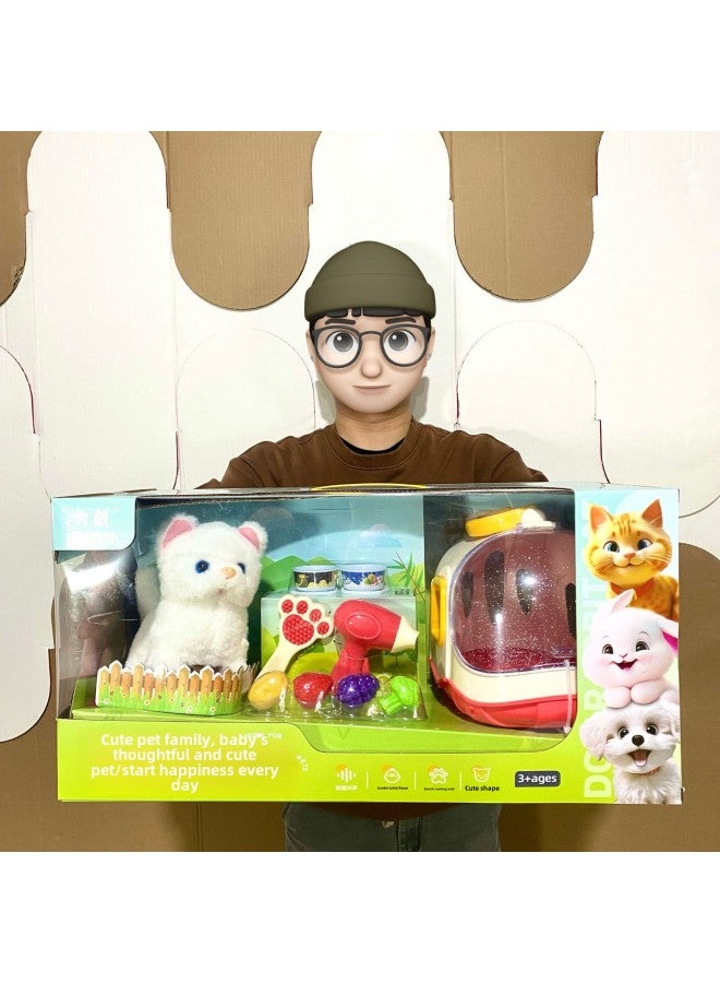 Children's Big Gift Box Cute Pet Home Electric Plush Pet Cat Educational Toy Agency Enrollment Points Renewal Gift-Color:070C Electric Plush Cat  - Image 2