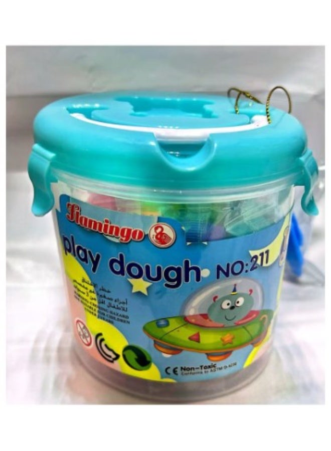 Flamingo 16-Pieces Play Dough Modeling Clay Set Multicolor - Image 1