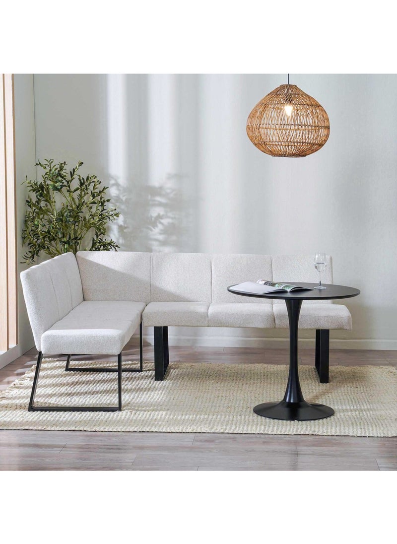 Pan Home - Glanz Dining Bench Corner - Creame - Image 1