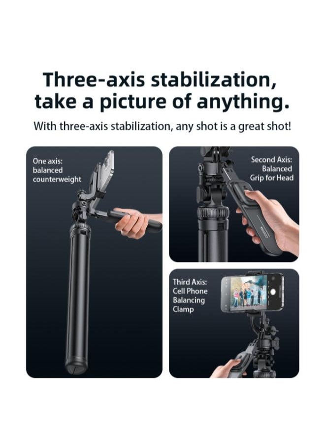 Yesido - SF17 360 Handheld Panoramic Shot Selfie Stick 2.05M Bluetooth Remote Shooting Aluminum Alloy Tripod - Image 1