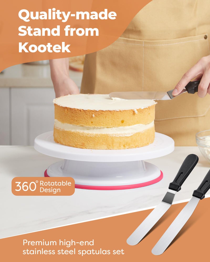 Kootek 700pcs Cake Decorating Kit, Baking Supplies with Springform Pans, Cake Turntable for Decorating, Piping Tips Set, Pastry Bags, and More Baking Tools - Image 4
