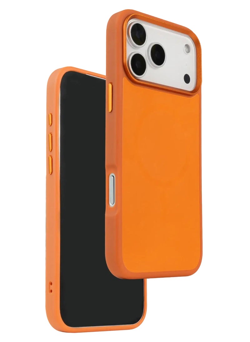 URR IRIS Matte Glass Case for iPhone ‏17 Pro Max - Orange - Image 1